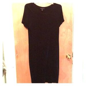 Black fitted shirt dress